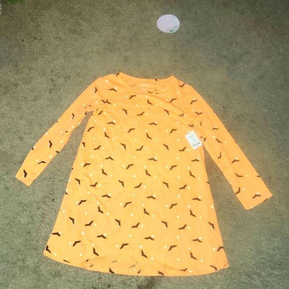 NWT Orange sleep Dress with bats Size XL (16) - Picture 1 of 4